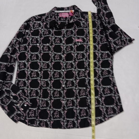 COWGIRL HARDWARE embroidered horse graphic Western snap front cotton shirt, XXL - Picture 11 of 16